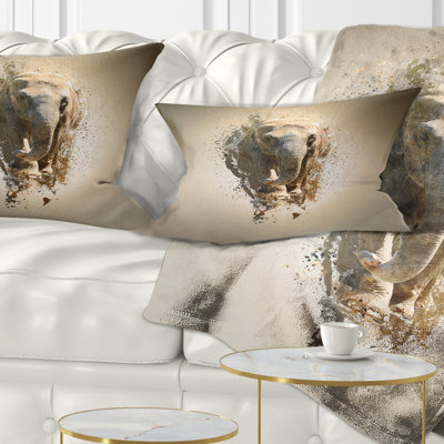 Coussin lombaire à pied éléphant animal mammoth