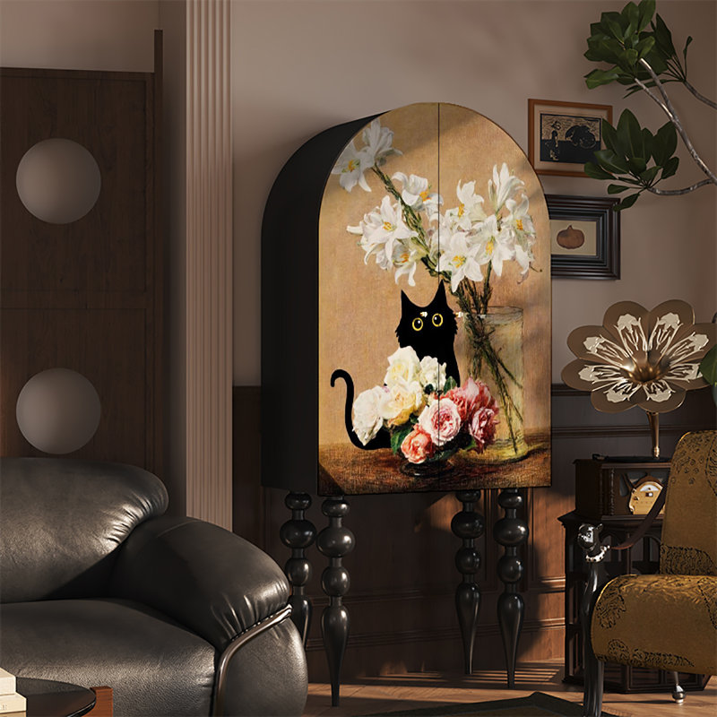 Armoire décorative American Home, Noir, noir, noir, noir