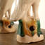 Approx. 10 Inches High Creamy White Glazed Parrot Medium-328414974