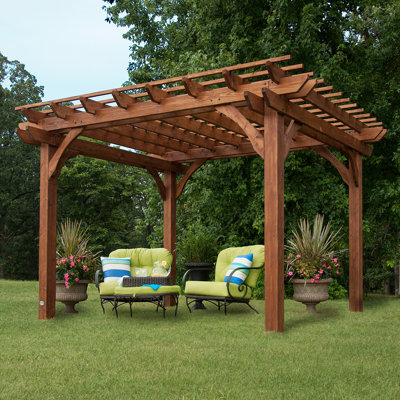 Backyard Discovery 100% Cedar Wood Garden Pergola  3.6m x 3m (12ft x 10ft)