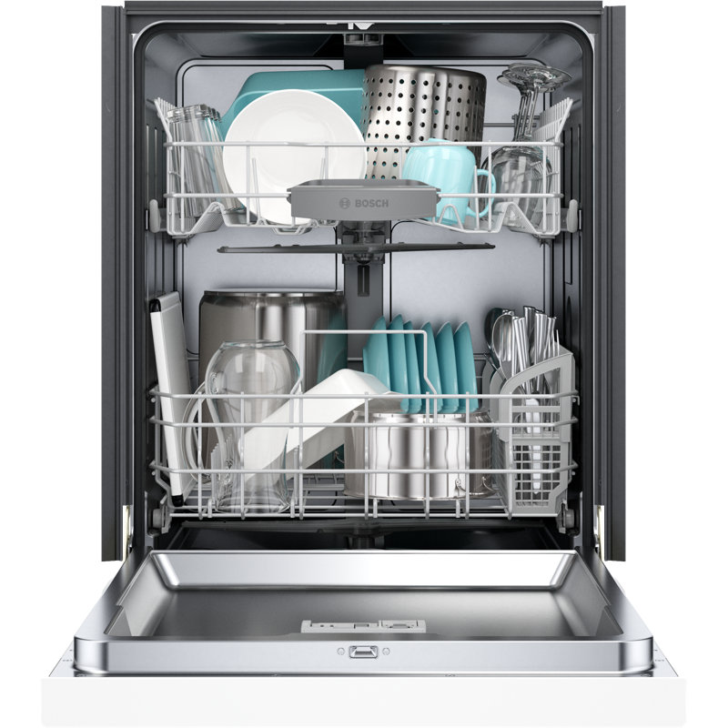 24" Recessed Handle 300 Series Dishwasher, White
