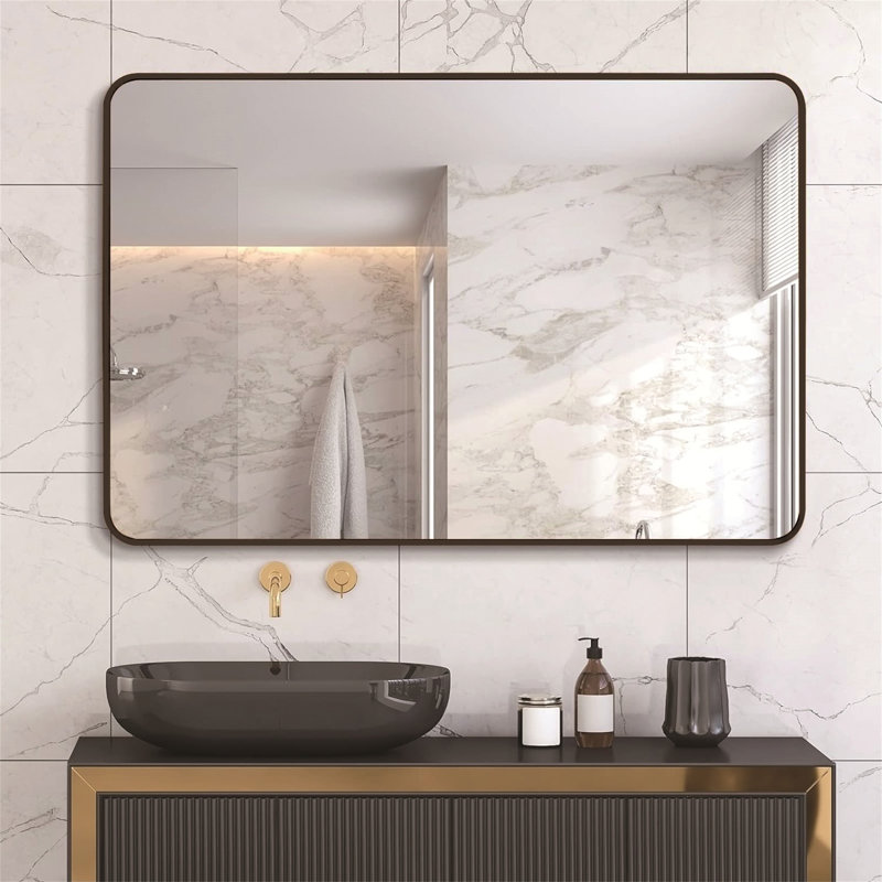 Miroir d'appoint Rauch, Argent argent, 30" x 22", Rectangulaire
