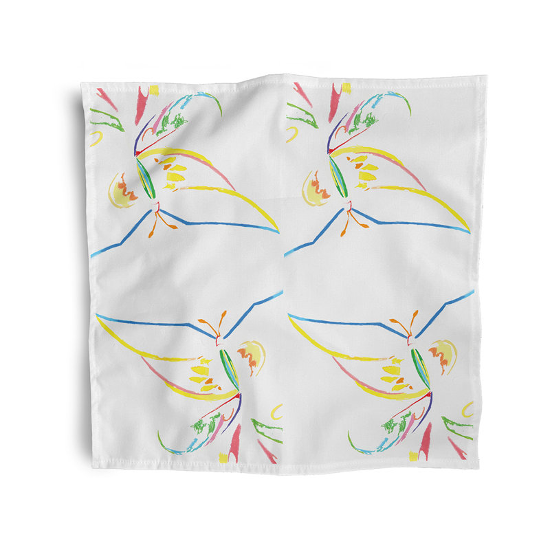 Henriqueta Abstract Butterfly Napkins, White