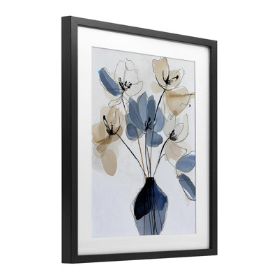 Deferred Pleasures Abstract Florals Framed Print Under Glass, design by Annabelle Hall