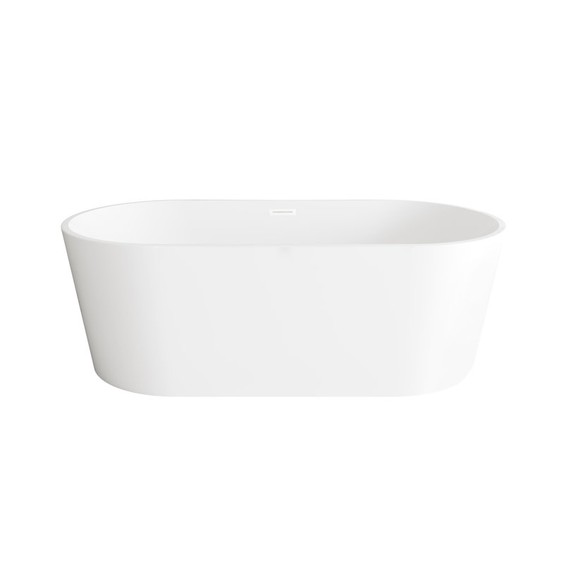 67 Inch Bathtub in Glossy White with Trim, Polished White