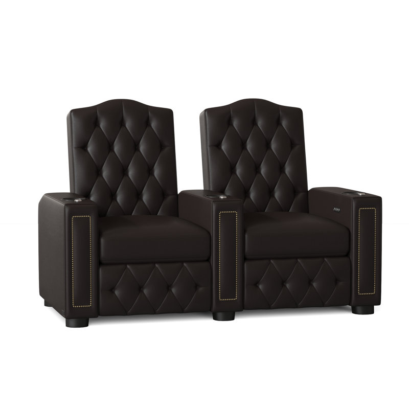Siège de cinéma Regal HR Series 65,25 de large avec porte-gobelet, Brun ultra foncé