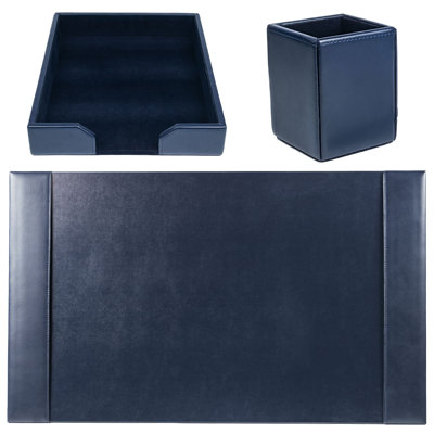 Jill Leather Desk Organizer Set