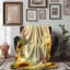 Serene Sunflower Meadow - couverture en sherpa de qualité supérieure 1 pièce - reproduction d'art luxueuse-97621021
