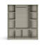Bremen Revolving Door Wardrobe 4 Doors with Mirror and 8 Drawers-1779802094