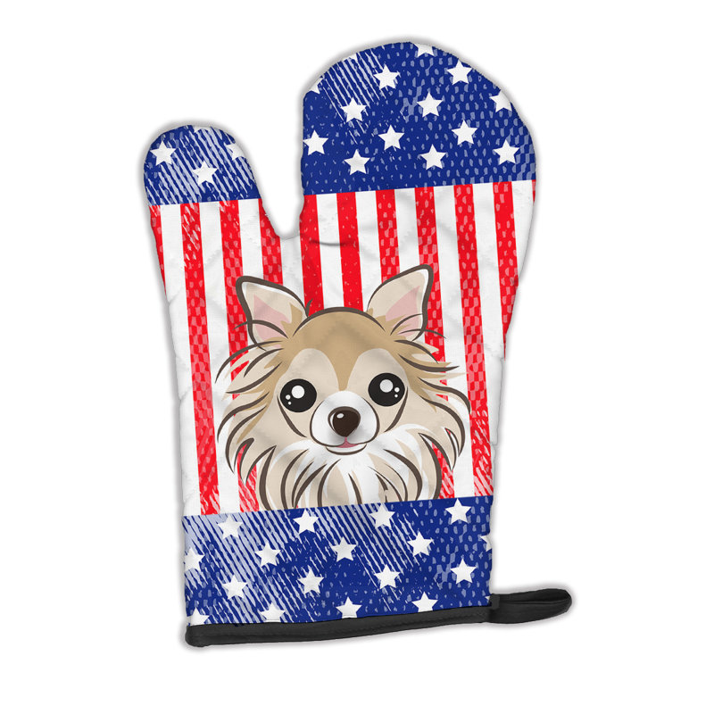 Caroline's Treasures American Flag Polyester Oven Mitt