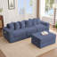Canapé modulaire convertible 10-en-1, canapé d'angle, canapé-lit convertible au sol, velours côtelé, poche latérale, sans assemblage, bricolage, canapé modulaire en forme de L, 6 coussins-1851950133