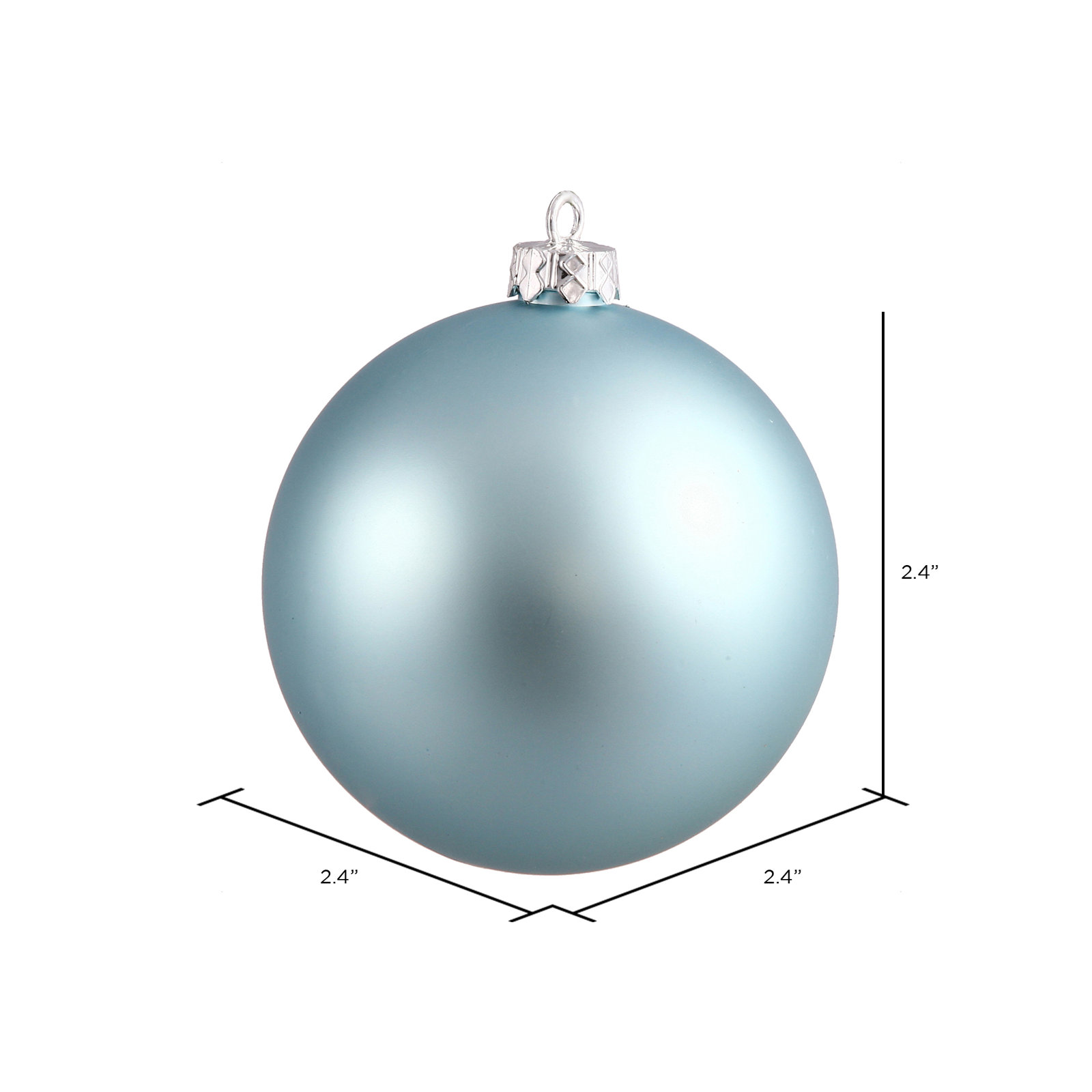 2" Shatterproof Bauble, Baby Blue