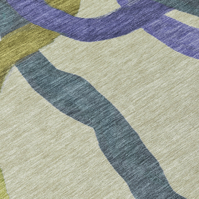 Machine Washable Indoor/Outdoor Erfried ACN2394 Abstract Rug, Runner 2'3" x 7'6"
