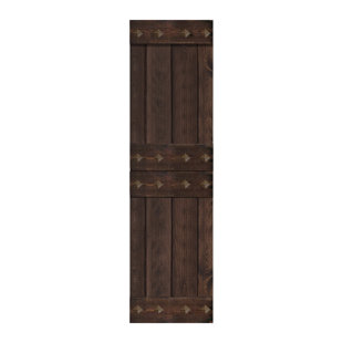84'' Solid Wood Paneled Matte without Installation Hardware Kit Barn Door