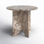 Modern Sculptural Marble Table With Interlocking Base