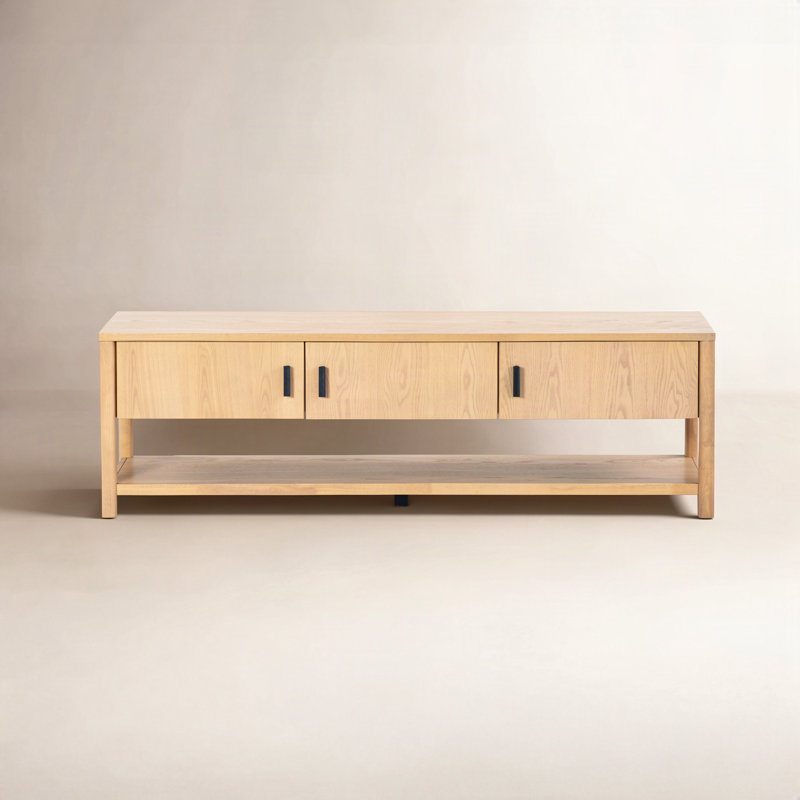 Kaplan 3-Door TV Stand, Natural