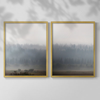 «Morning Glow I», reproduction encadrée de qualité supérieure - prête à être accrochée - aucun clou requis - aucun clou requis