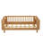 Wood Platform Bed with Rails for Kids, Low Profile Toddler Bed Frame-162509554-162509553