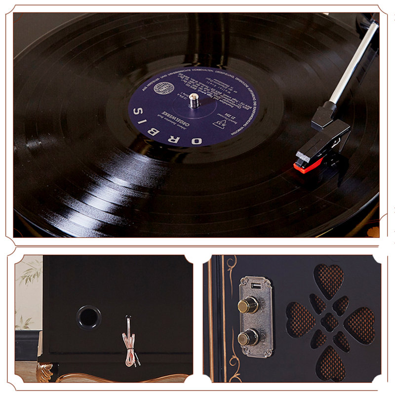 Black+Gold Free Form Solid Wood+Copper Media Players