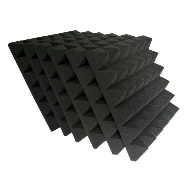 Panneaux muraux insonorisants en forme de pyramide 12 pièces, panneaux muraux 12 * 12 pouces