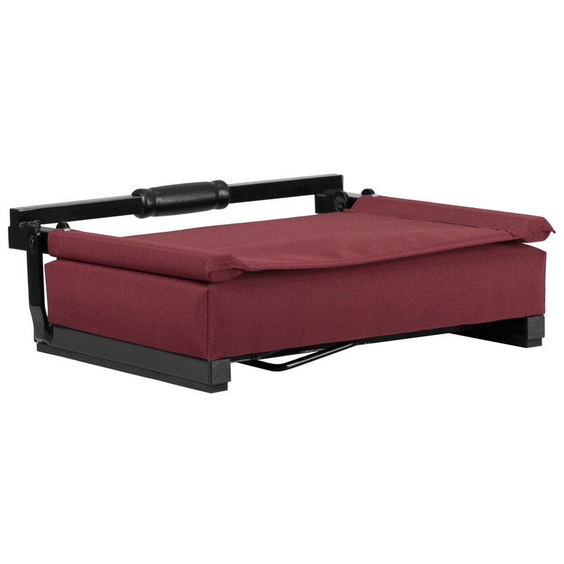 Fender Padded Stadium Chair with Handle and Bleacher Hook, Maroon