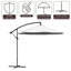 Parasol extérieur en porte-à-faux décalé de 10 pi avec base remplissable 220 lb pour manivelle pour terrasse, cour ou piscine près de Pure Garden (crème)-1865087088