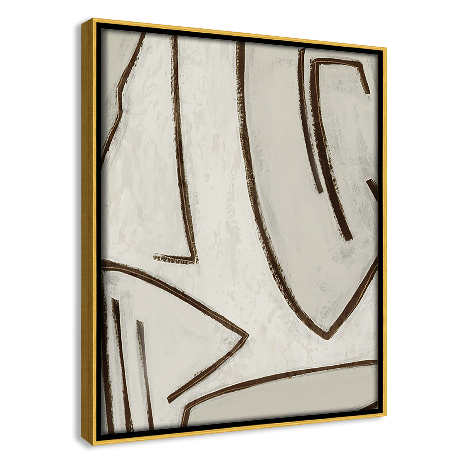 Line Work II, 9.5" W x 11.5" H, Gold