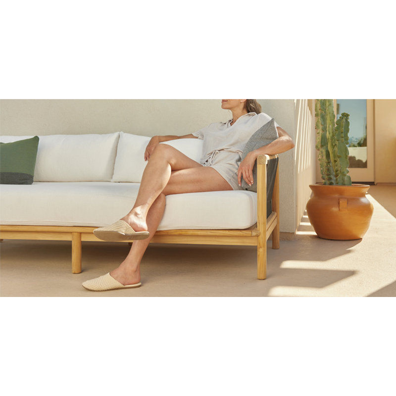 Reel Collection Outdoor 3 - Seat Patio Sofa, Sunbrella Heritage Char