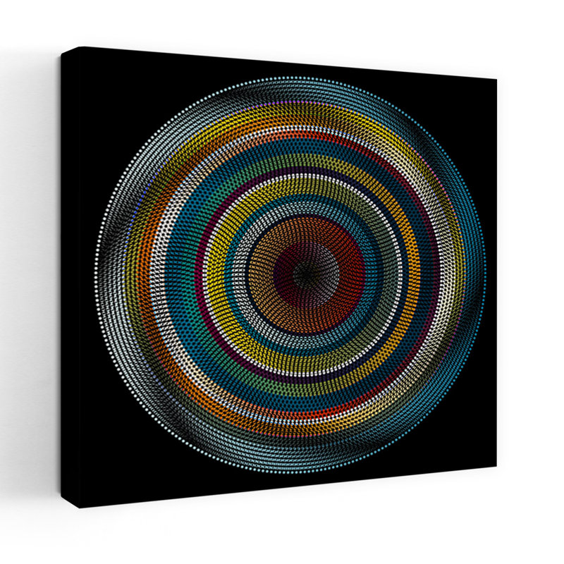 Art contemporain, art élégant, coloré et audacieux, H 18 po x l 18 po