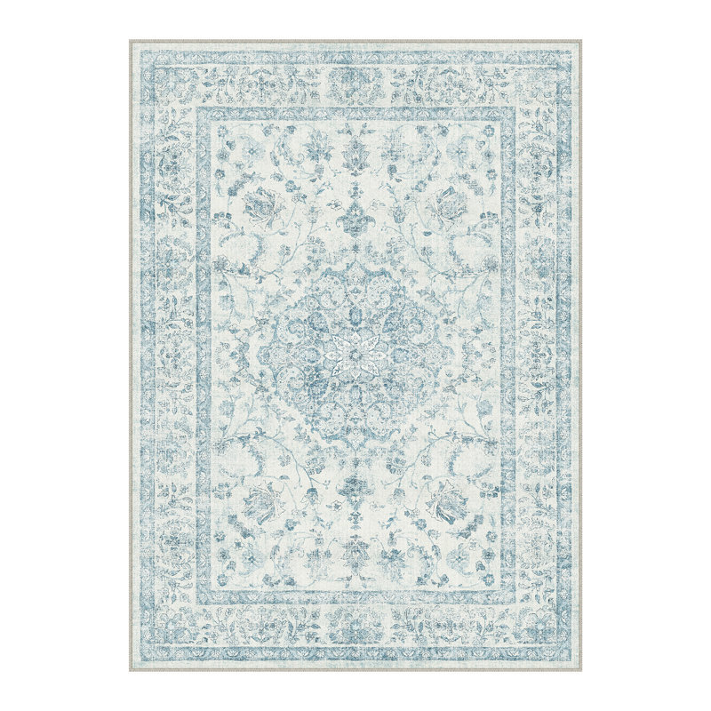 Tapis oriental lavable avec envers antidérapant Vicky, Rectangle 5 pi x 7 pi