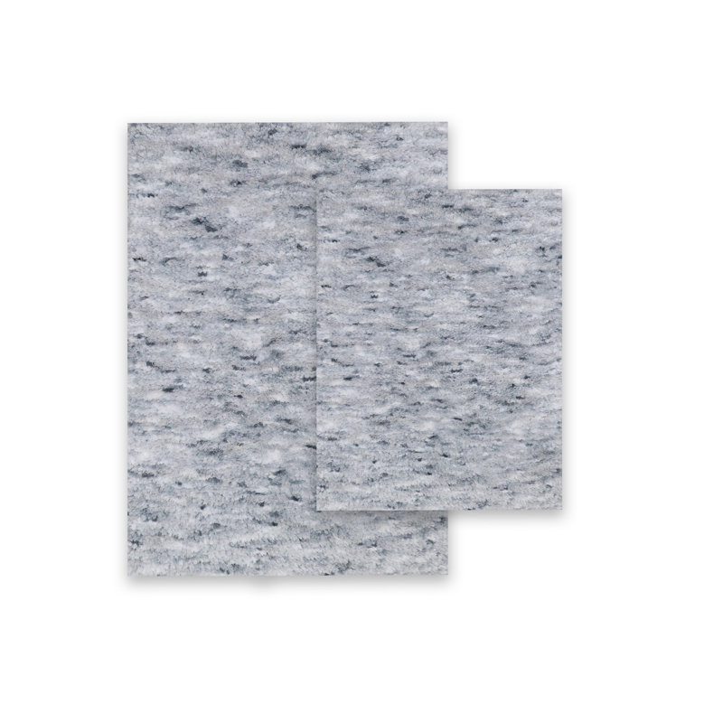 Ensemble de tapis de bain 100% microfibre de polyester Cloud, tapis de bain antidérapant et absorbant l'eau - ensemble de 2 pièces