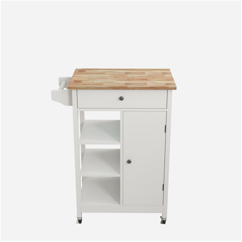 Solid Wood Top Kitchen Cart,  Solid Wood