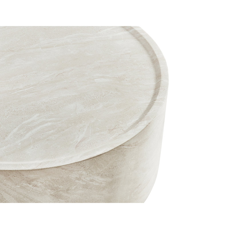 Table basse ronde en béton 36 po Camden, Nuage