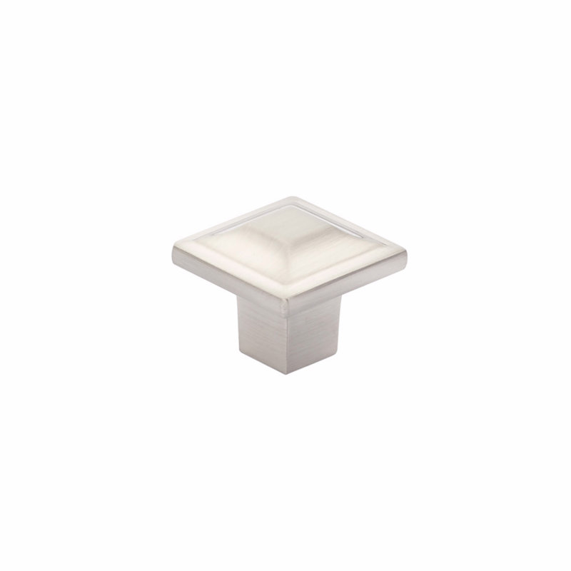 Menlo Park Square Knob, Polished Chrome