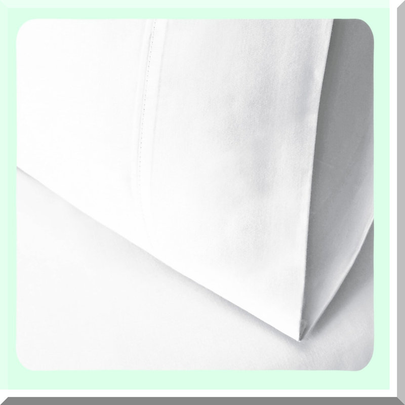 Luxury Cotton Pillowcase Set - 400 Thread Count, Standard Size, Soft & Breathable, White Pillow Covers - 2 Piece Set for Quality Sleep & Comfort