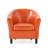 Barrell Faux Leather Barrel Chair-551845356