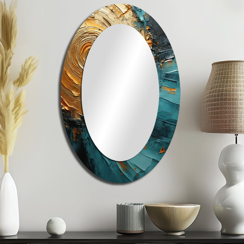 Miroir mural doré doré, 36 po x 24 po