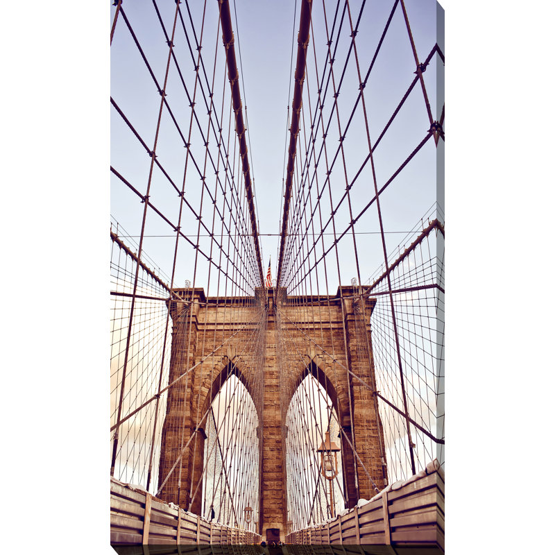 « brooklyn bridge ii », reproduction de photo sur toile enroulée, H 60 po x l 36 po x P 1,5 po
