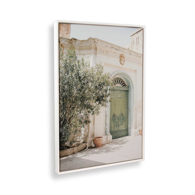 Impression sur toile Secret Garden Gate, H 30,75 po x l 20,75 po x P 1,75 po, Cadre flottant blanc opaque