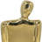 Electric Plating Art Human Body Abstract Statue Vase - 8" x 3" x 10" - Gold/White