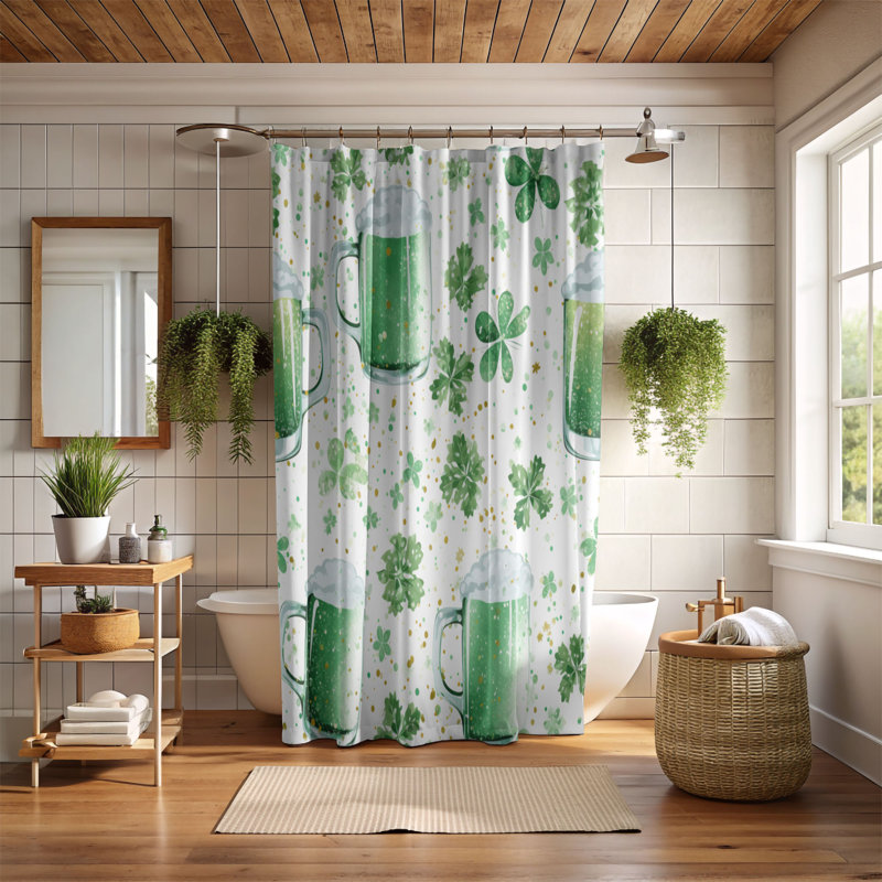 Glitter Luck - Premium Shower Curtain, 74"H x 71"W