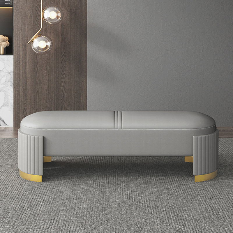Light luxury, first class bed stool, Light Gray