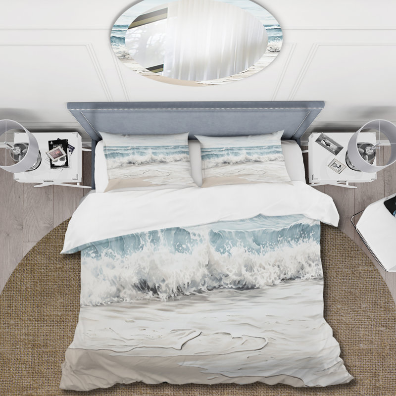 Ensemble de housse de couette en microfibre / polyester Beach Minimalisme Landscape III Bedding