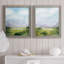 Verdant Vale I - ensemble de 2 peintures sur toile encadrées-424791585-424791584