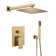 Calder 2 Functions Wall Mounted Square Shower System in Brushed Gold