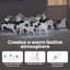 vidaXL LED Reindeers Fabric-208832807