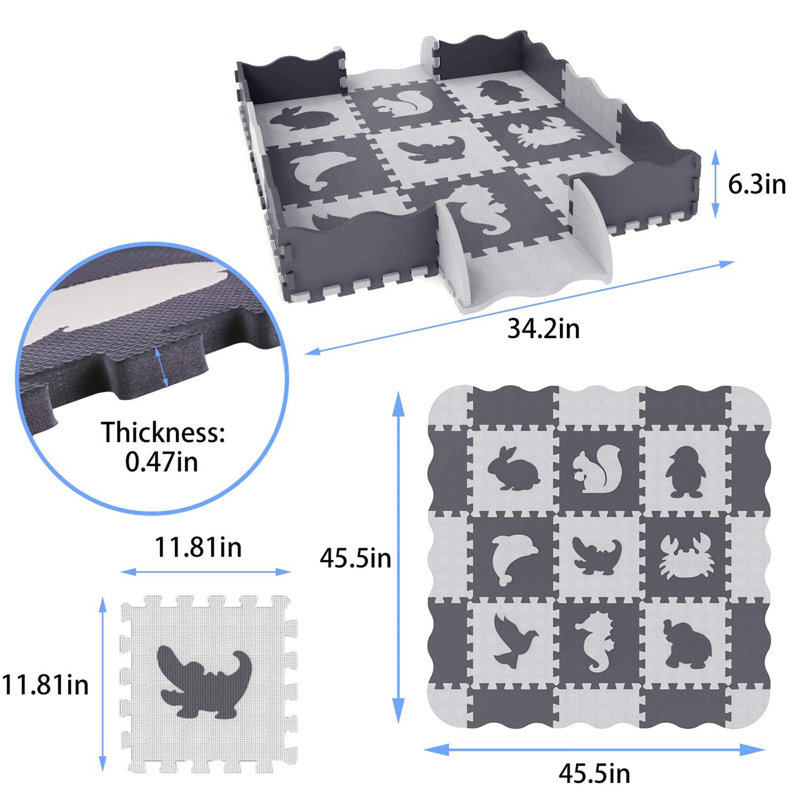 Tapis de jeu en mousse imbriquée