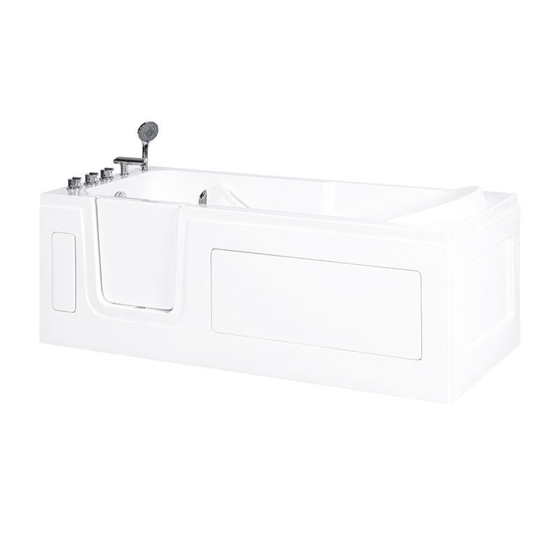 Abberton 1700mm x 760mm Freestanding Acrylic Bathtub, Left