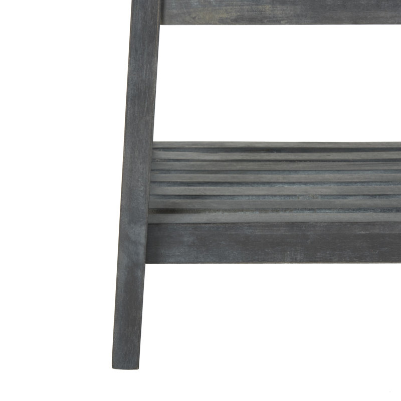 Banc de jardin en bois Elodie, Gris ardoise foncé