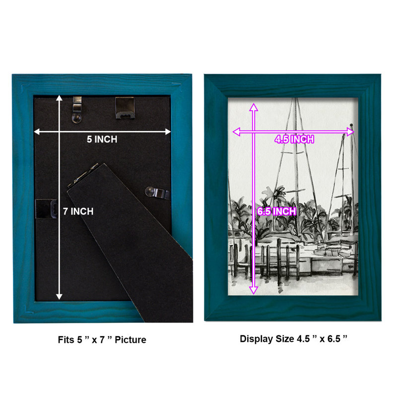 Neutral Tropics I - impression d'un seul cadre photo, H 6 po x l 4 po x P 1 po, Bleu